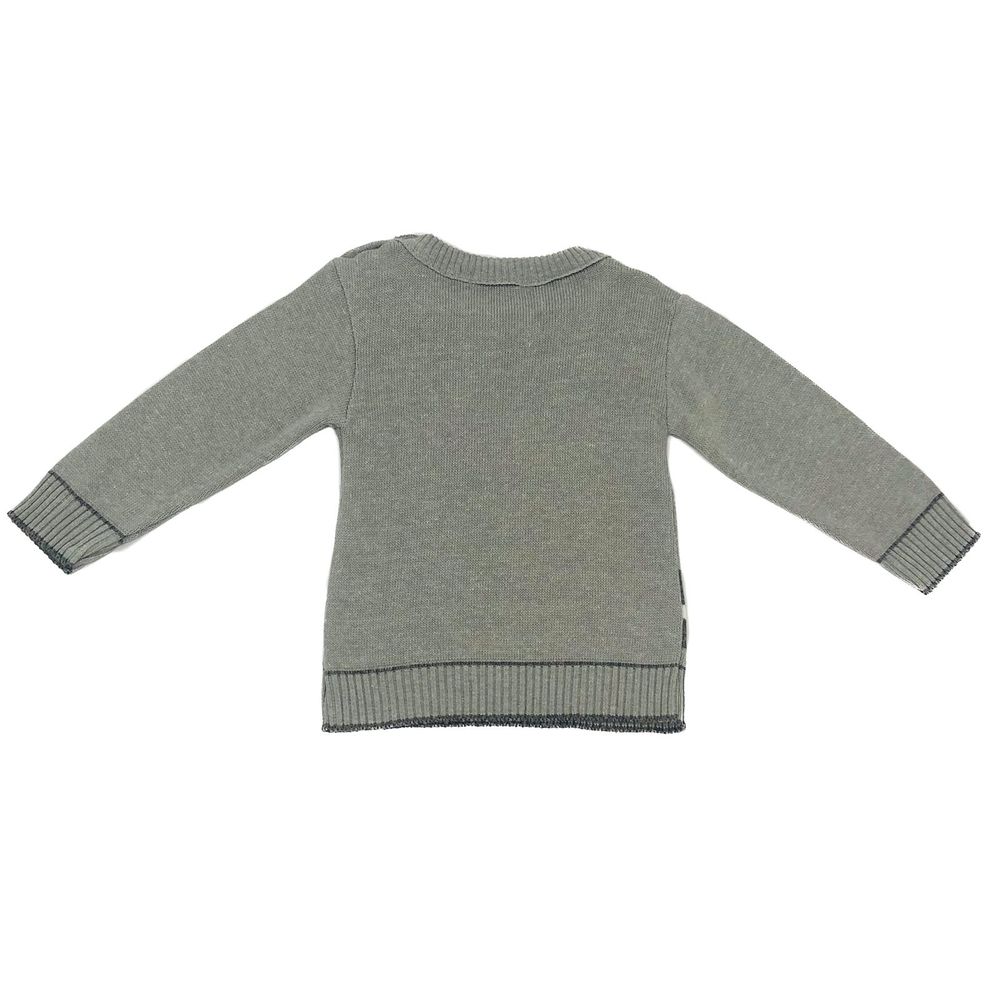 BLUSA SUÉTER DE FRIO INFANTIL TRICÔ ESTAMPA TRATOR INVERNO