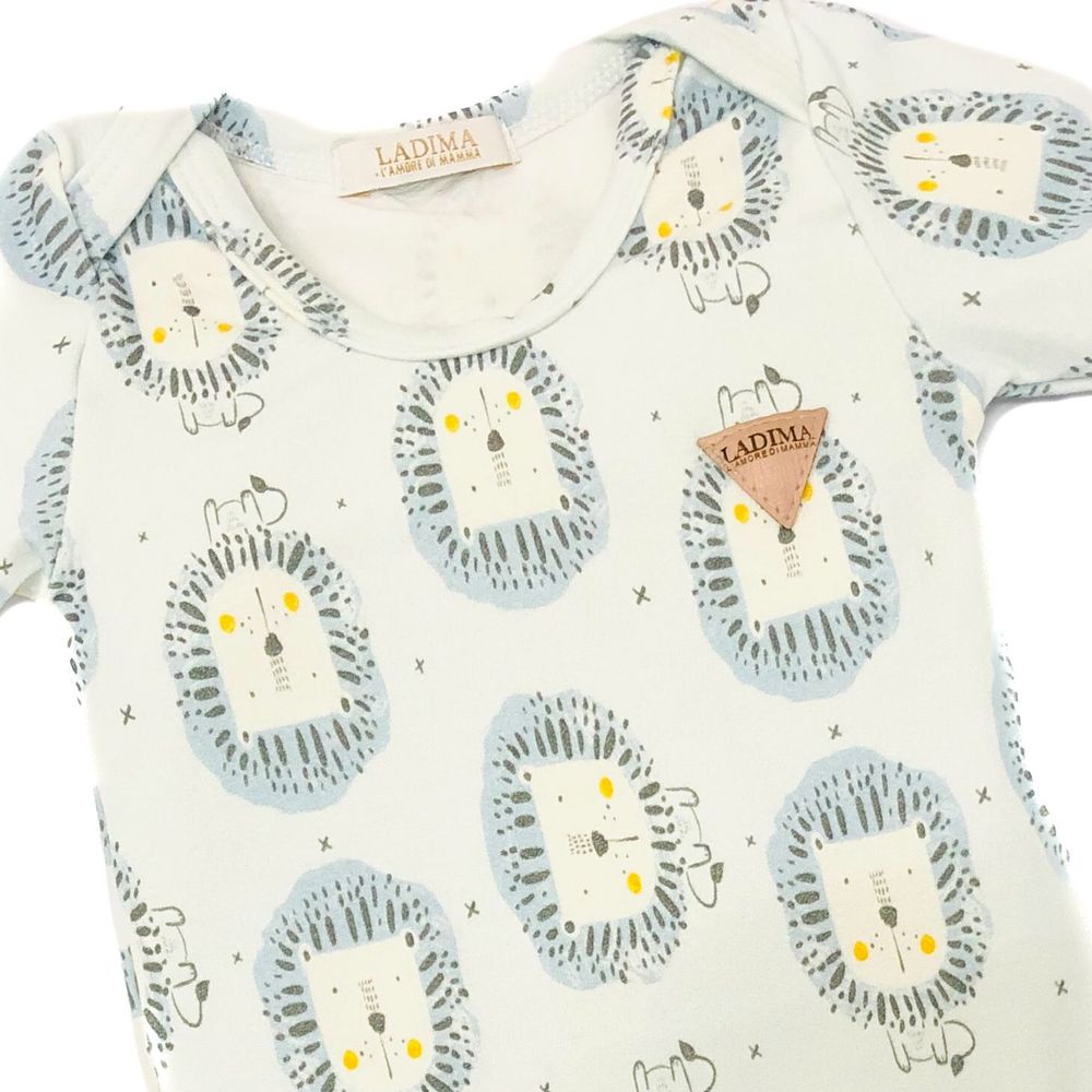 CONJUNTO BEBÊ BODY ESTAMPADO CALÇA BUMBUM BORDADO LEÃOZINHO