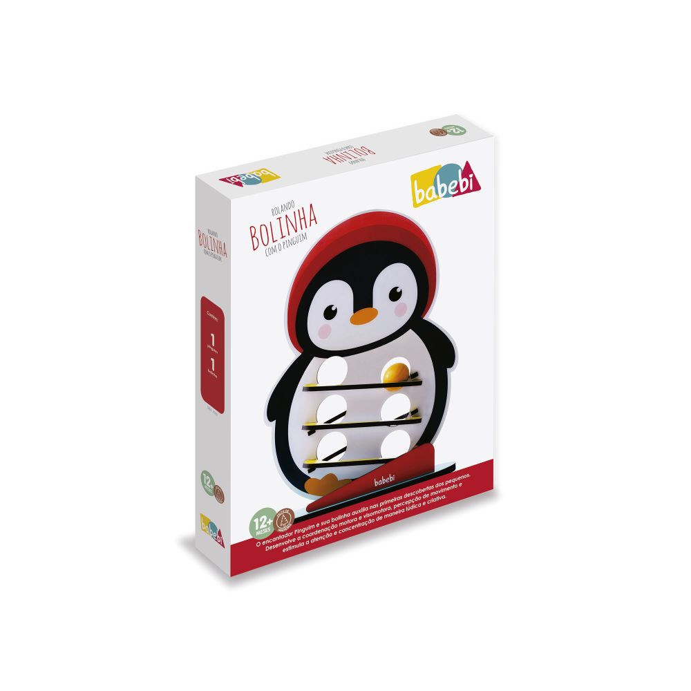 Brinquedo Divertido Rolando Bolinha com o Pinguim