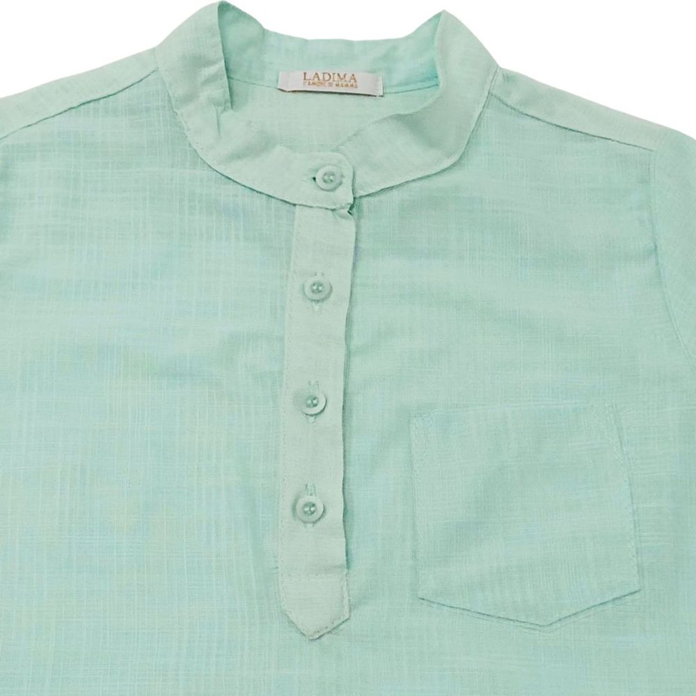 CAMISA MENINO BATA INFANTIL VERDE CLARINHO