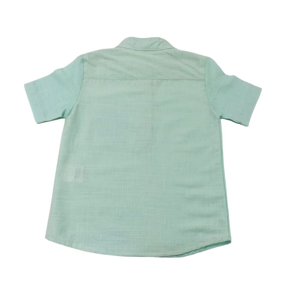 CAMISA MENINO BATA INFANTIL VERDE CLARINHO