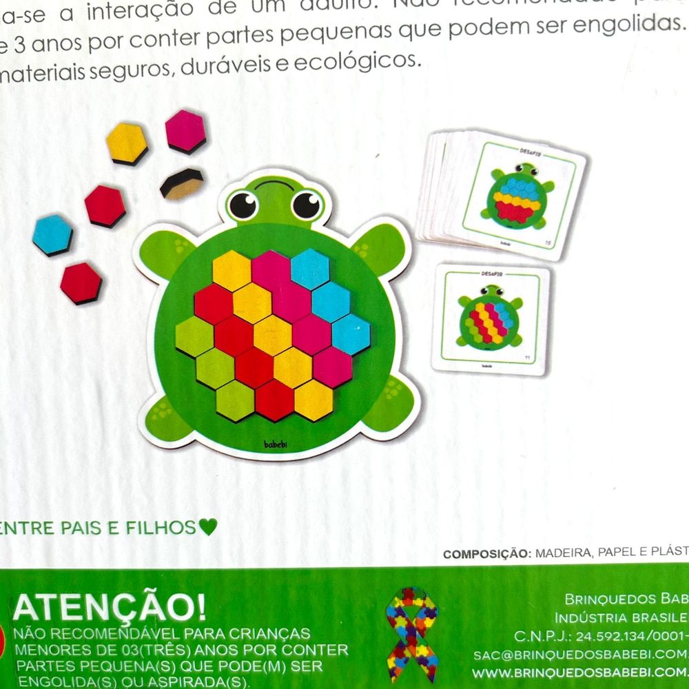 Brinquedo Educativo Mosaico Tartaruguinha