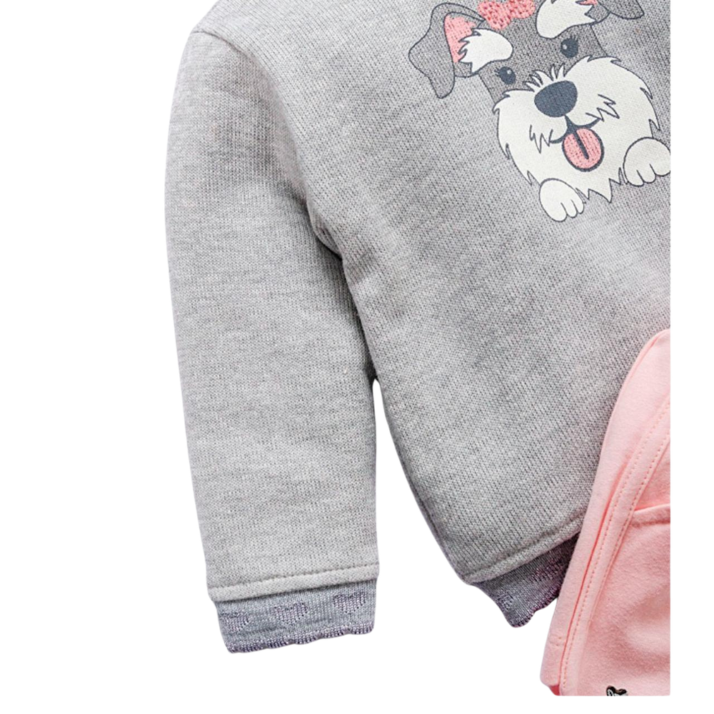 Conjunto Infantil Menina Com Blusa de Manga Longa E Shorts