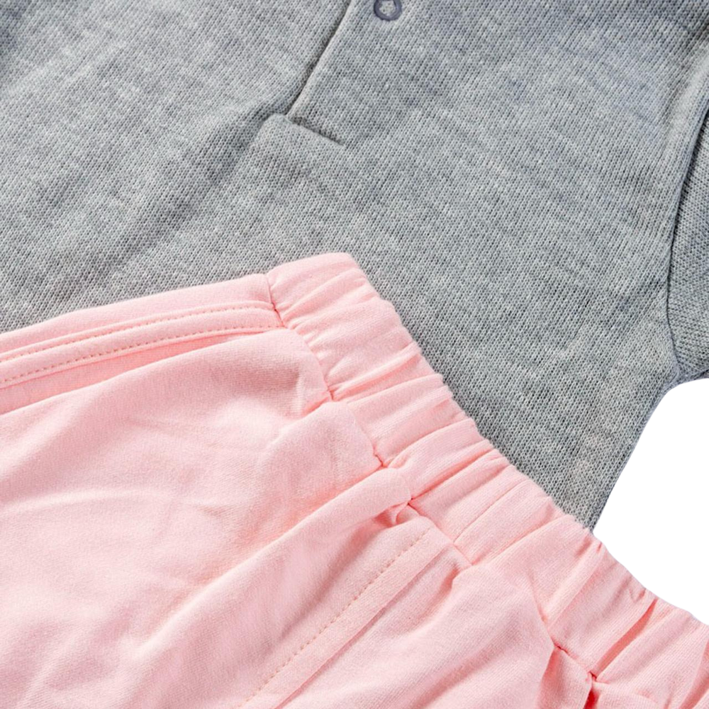 Conjunto Infantil Menina Com Blusa de Manga Longa E Shorts