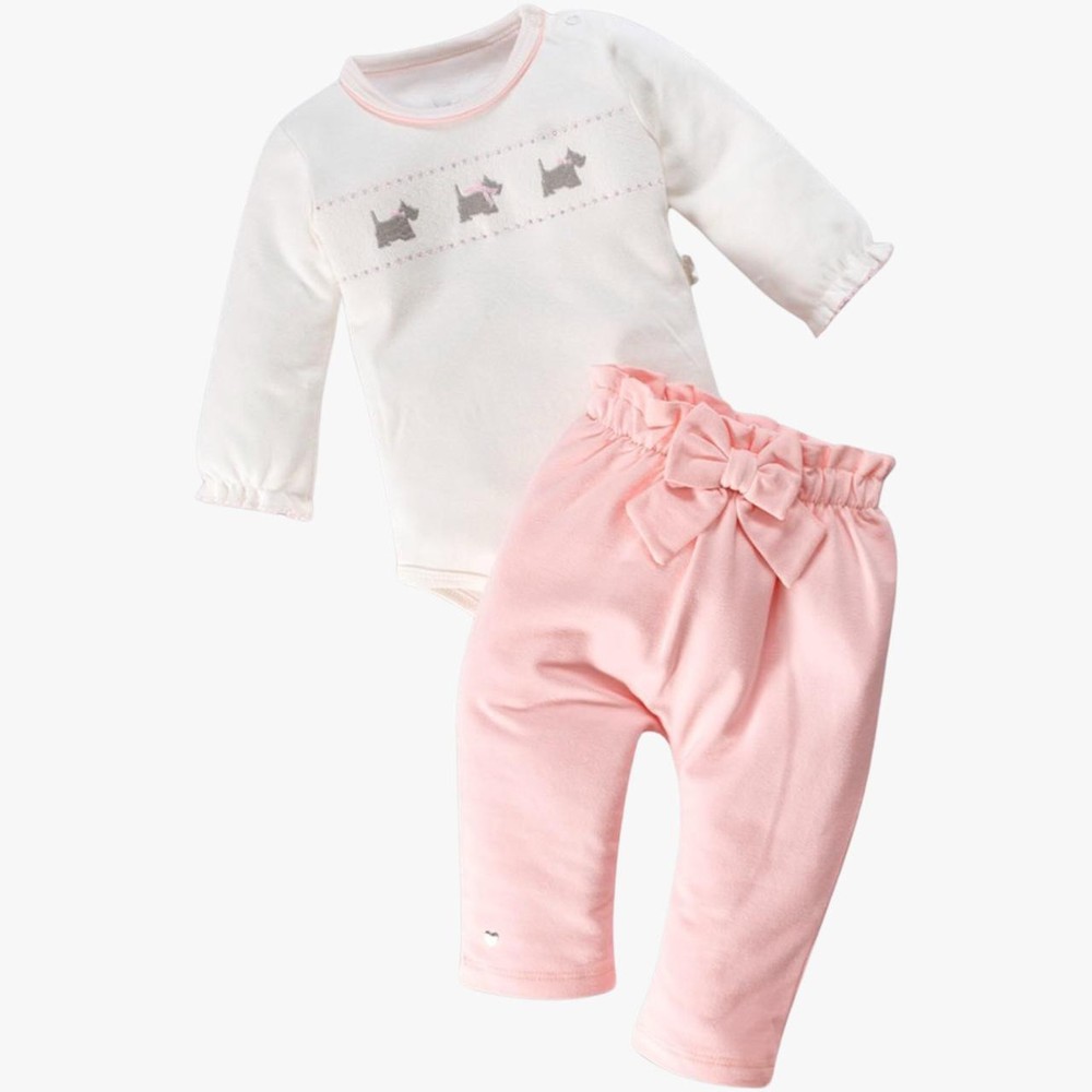 Conjunto Bebê Menina Body Manga Longa E Calça