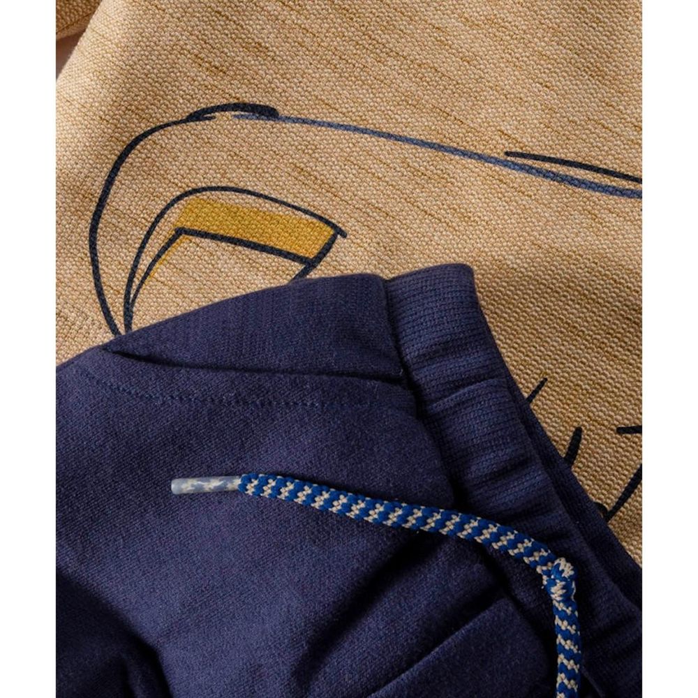 CONJUNTO BEBÊ MENINO CAMISETA MANGA LONGA E CALÇA EM MOLETOM