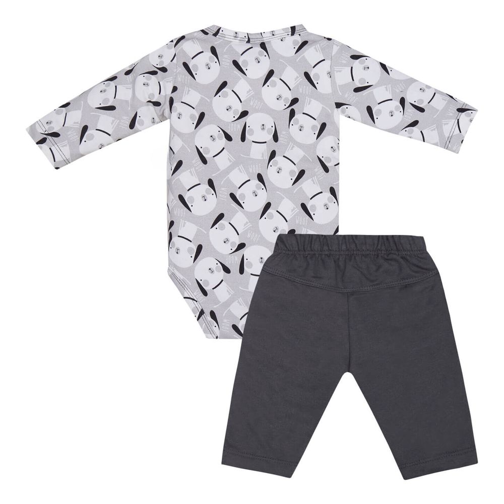 CONJUNTO BEBÊ BODY MANGA LONGA E CALÇA