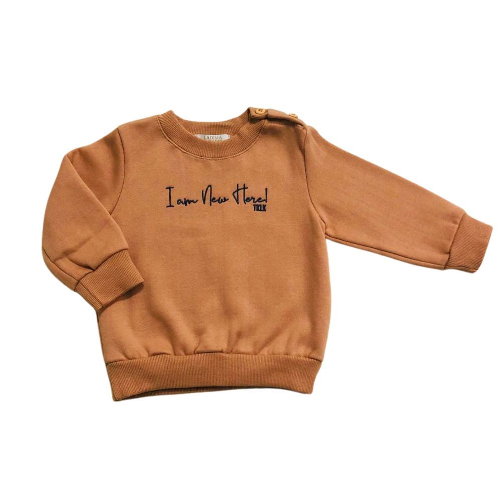 CONJUNTO BEBÊ MENINO BLUSA MOLETOM E CALÇA SARUEL EM MALHA LISTRADA