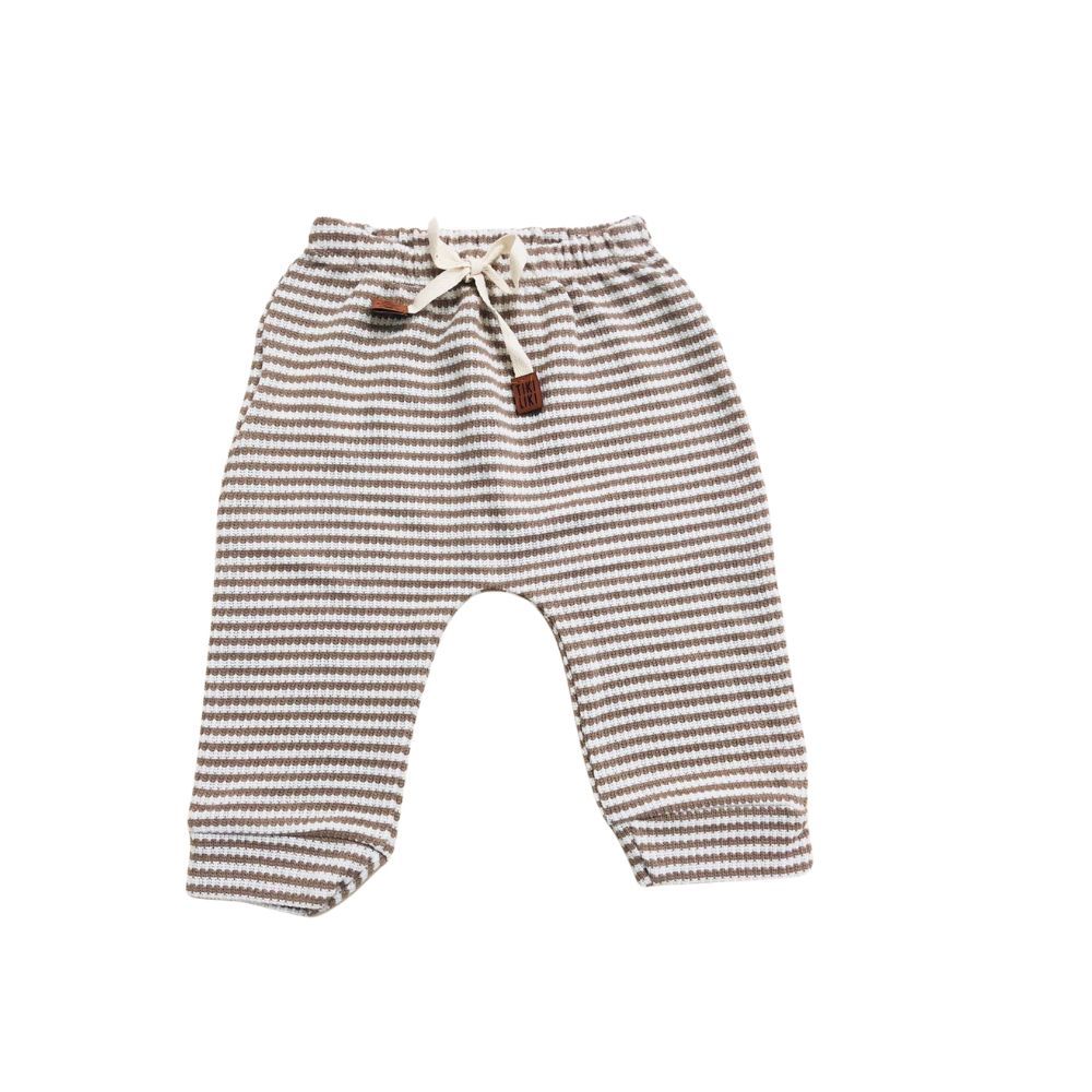 CONJUNTO BEBÊ MENINO BLUSA MOLETOM E CALÇA SARUEL EM MALHA LISTRADA