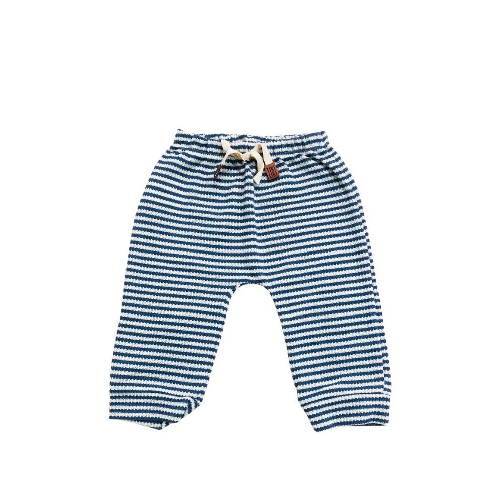 CONJUNTO BEBÊ MENINO BLUSA MOLETOM E CALÇA SARUEL EM MALHA LISTRADA
