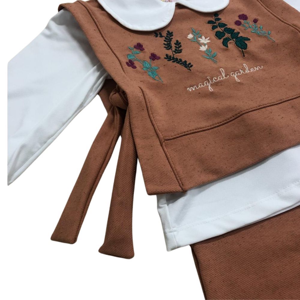 Conjunto Infantil 3 Peças Menina Com Colete 