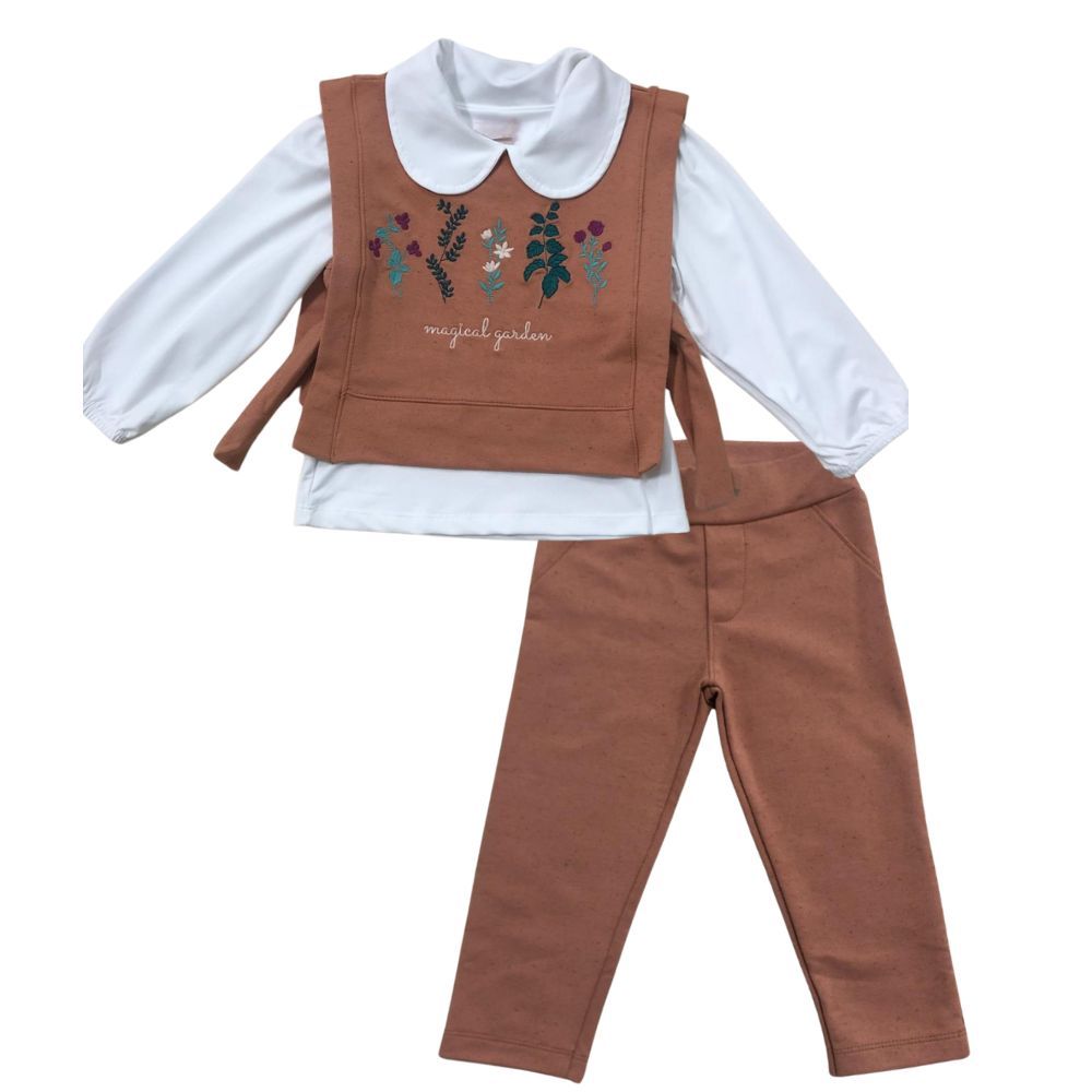 Conjunto Infantil 3 Peças Menina Com Colete 