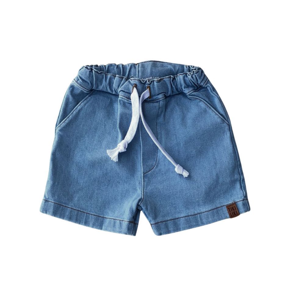 CONJUNTO BEBÊ MENINO CAMISA E BERMUDA JEANS