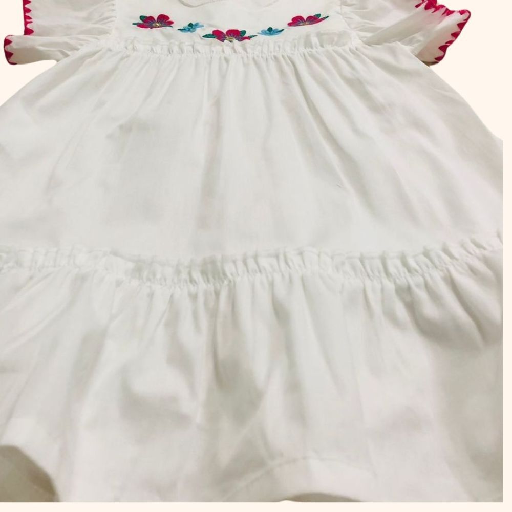 VESTIDO INFANTIL BRANCO BORDADO 