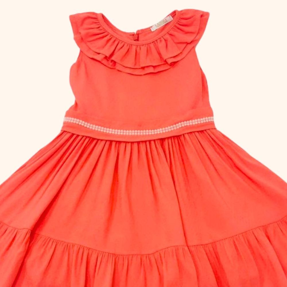 VESTIDO INFANTIL GLAMOUR LARANJA
