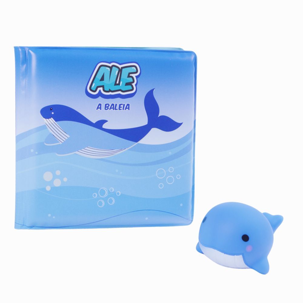 LIVRO DE BANHO COM BICHINHO BALEIA UNISSEX 