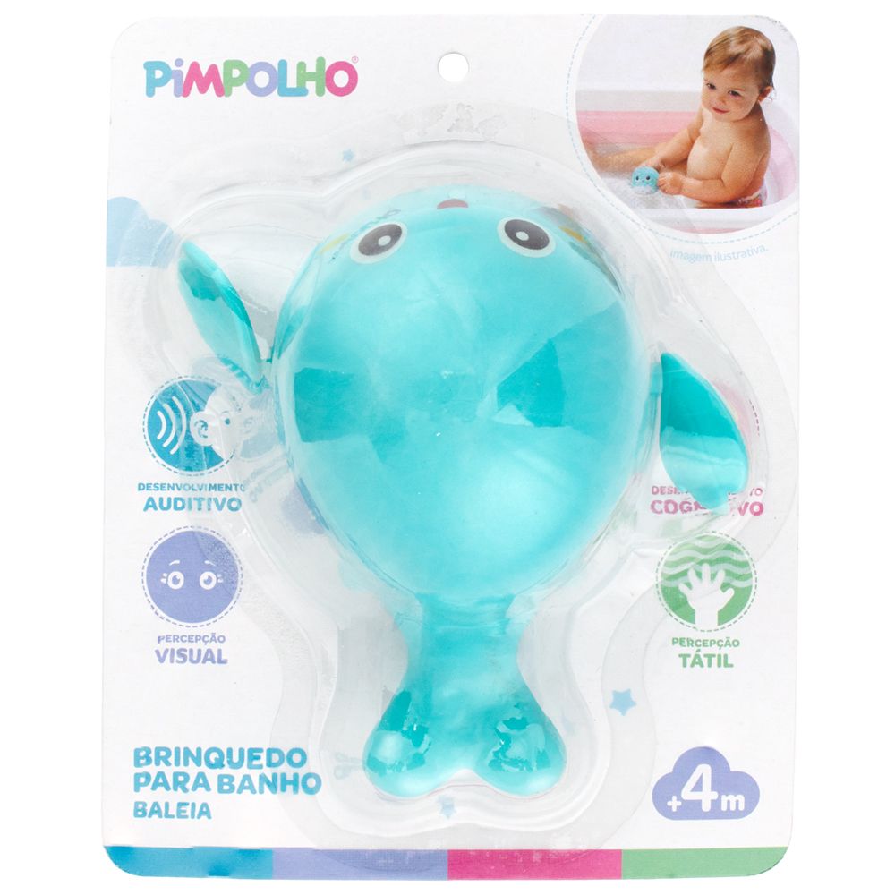 BRINQUEDO BANHO DE DAR CORDA BALEIA UNISSEX PIMPOLHO