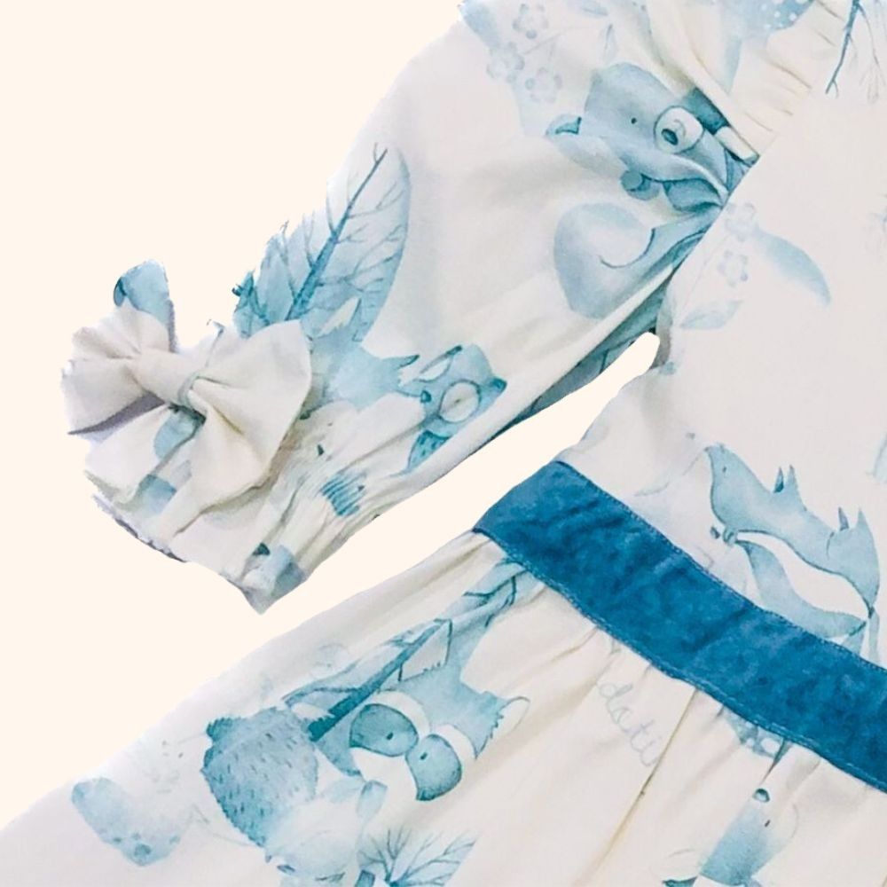 VESTIDO INFANTIL ESTAMPA FLORESTA