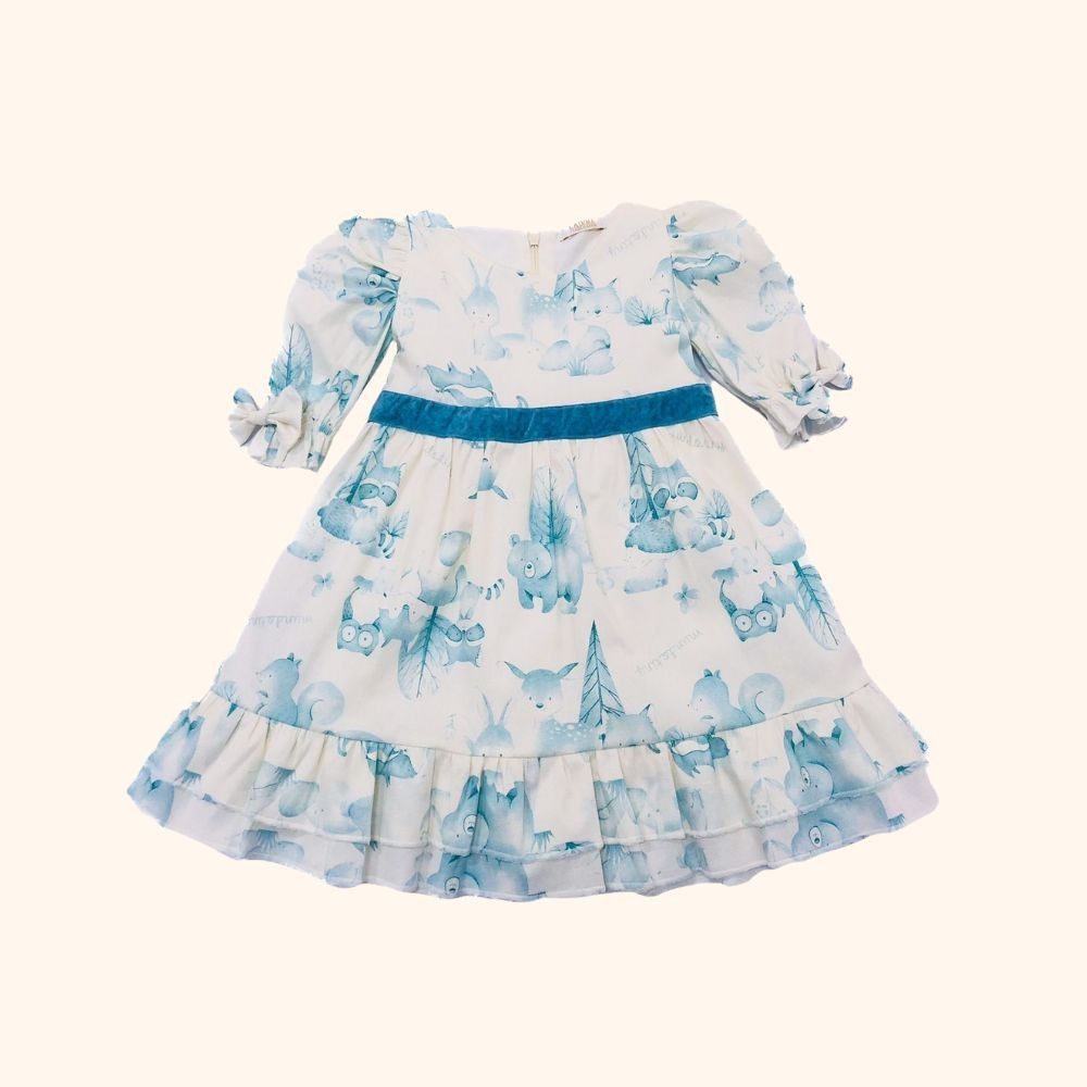 VESTIDO INFANTIL ESTAMPA FLORESTA