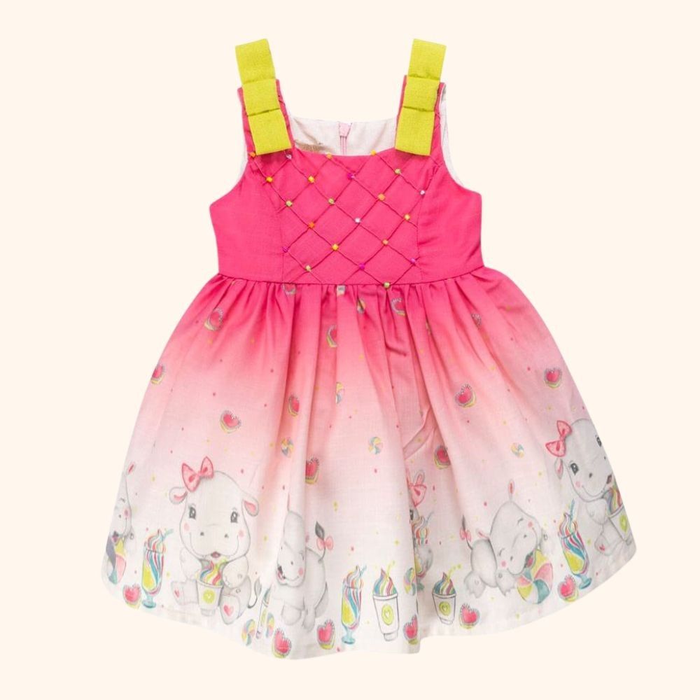 VESTIDO INFANTIL HIPOPÓTAMOS