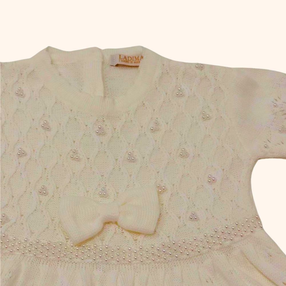 VESTIDO  BEBÊ MENINA BATIZADO COM FAIXINHA DE CABELO 