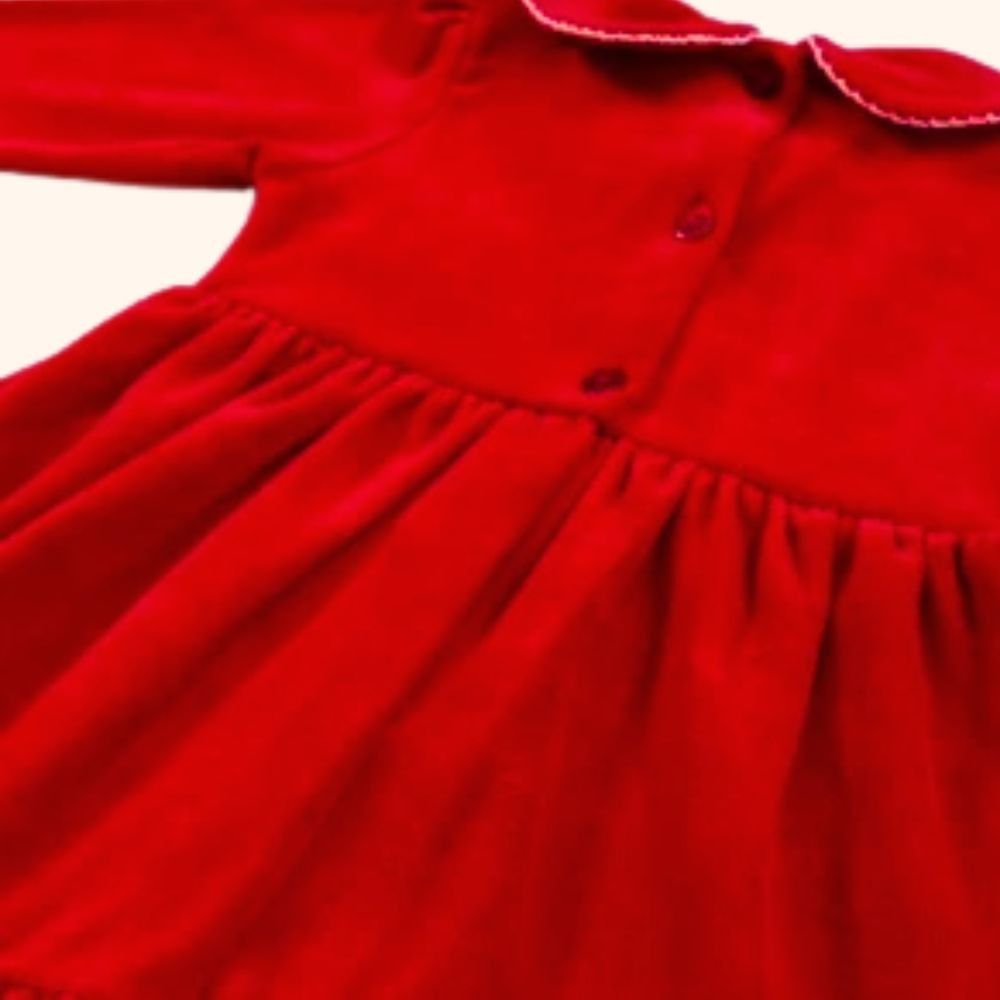 VESTIDO INFANTIL MANGA LONGA EM PLUSH
