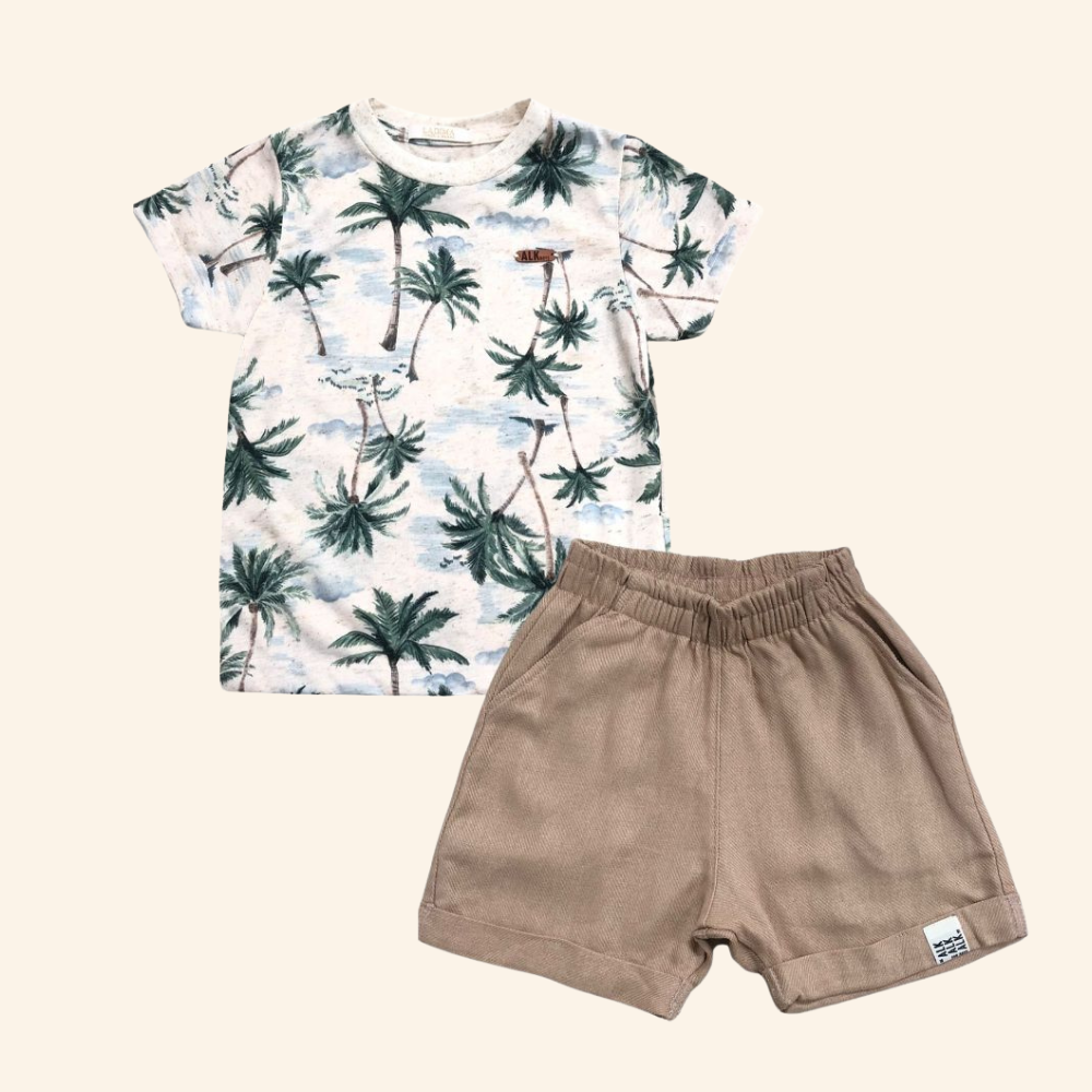 CONJUNTO CURTO INFANTIL MENINO COQUEIROS