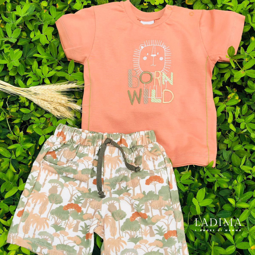 CONJUNTO CURTO INFANTIL MENINO LEÃOZINHO