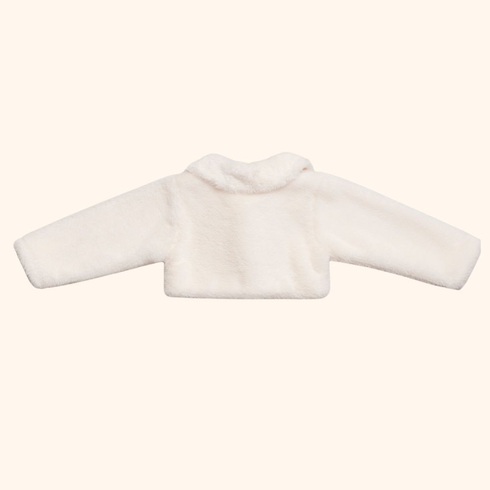 BOLERO INFANTIL PELINHO OFF-WHITE MENINA