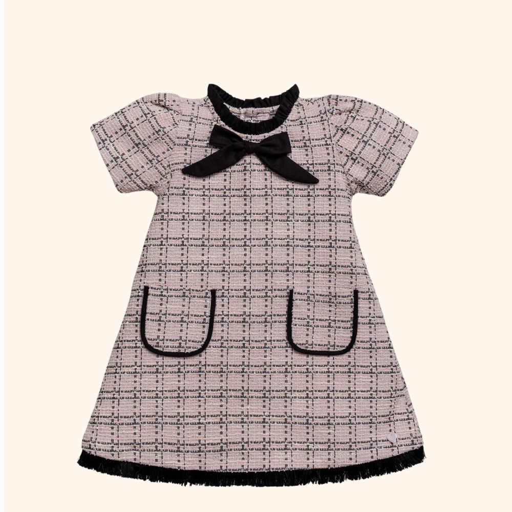 VESTIDO INFANTIL MENINA EM TWEED