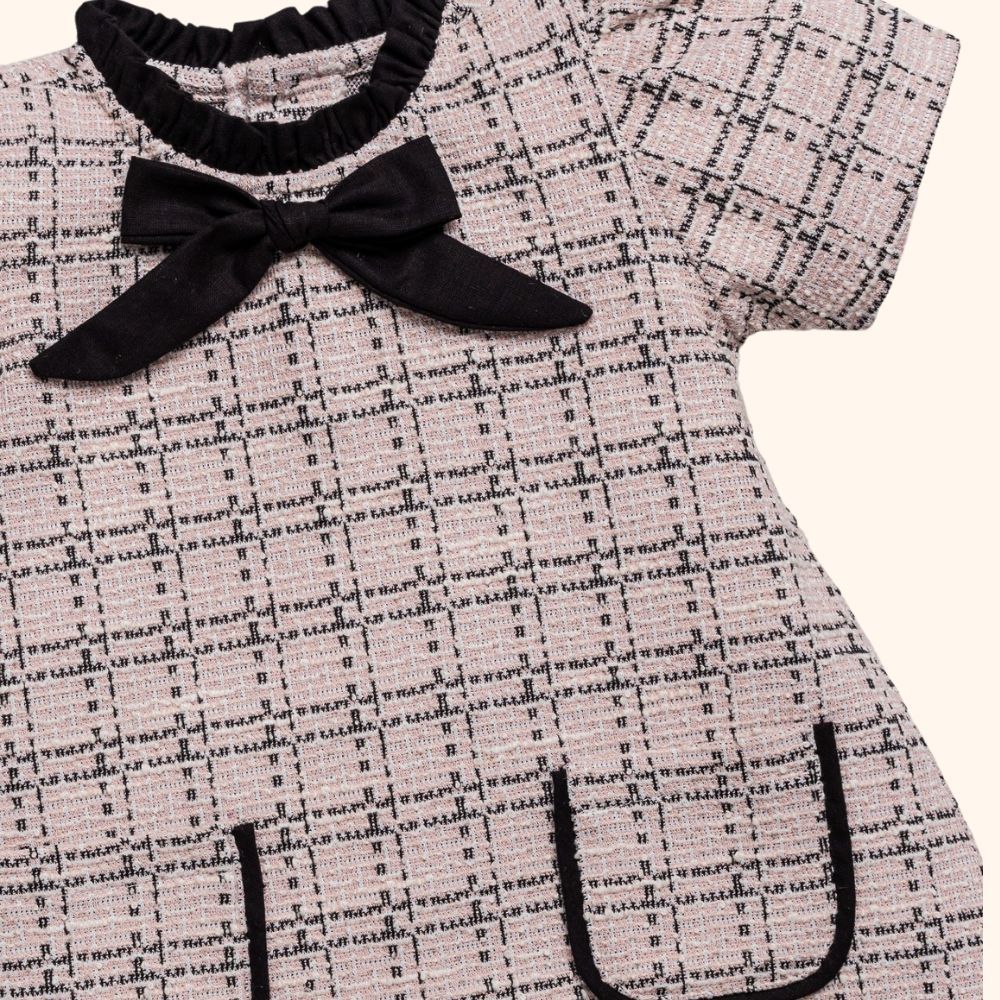VESTIDO INFANTIL MENINA EM TWEED
