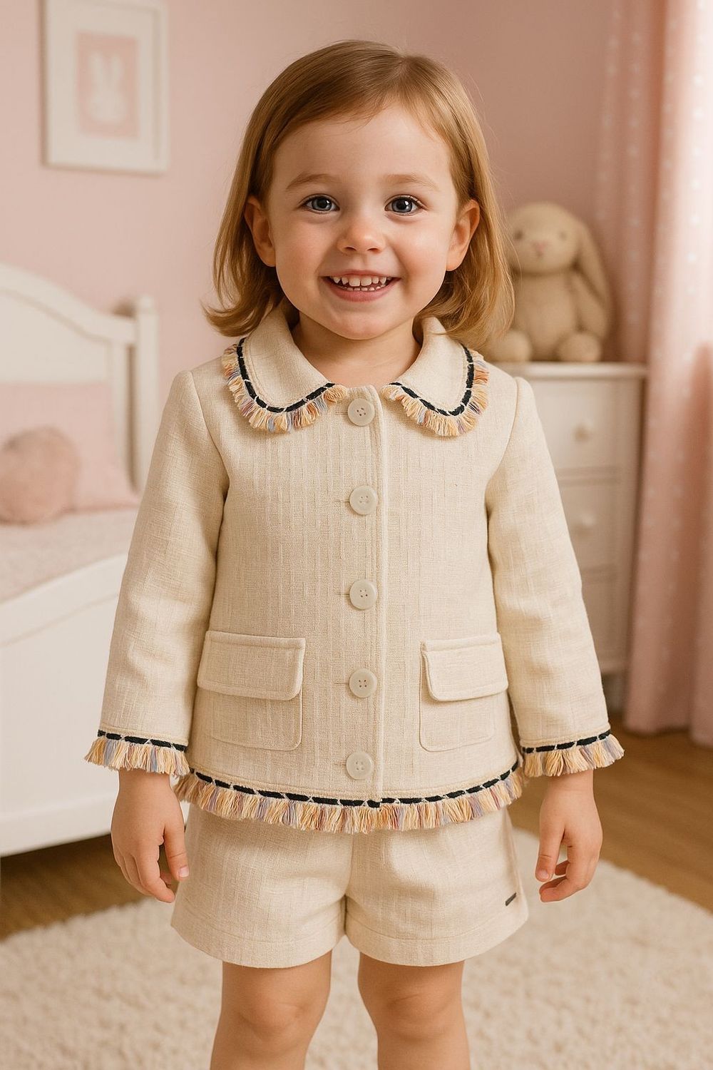 Conjunto Infantil Menina Casaquinho com Shorts