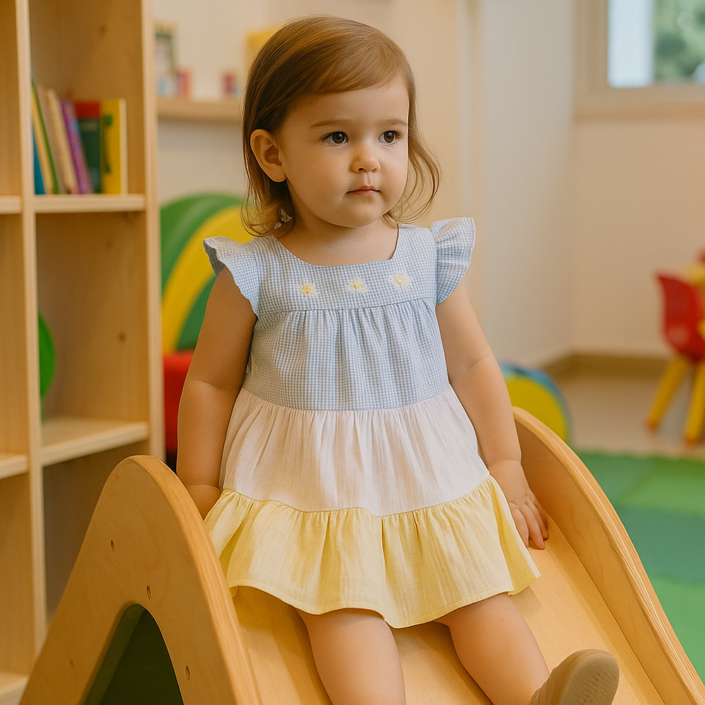 VESTIDO INFANTIL TRÊS MARIAS COLORIDO