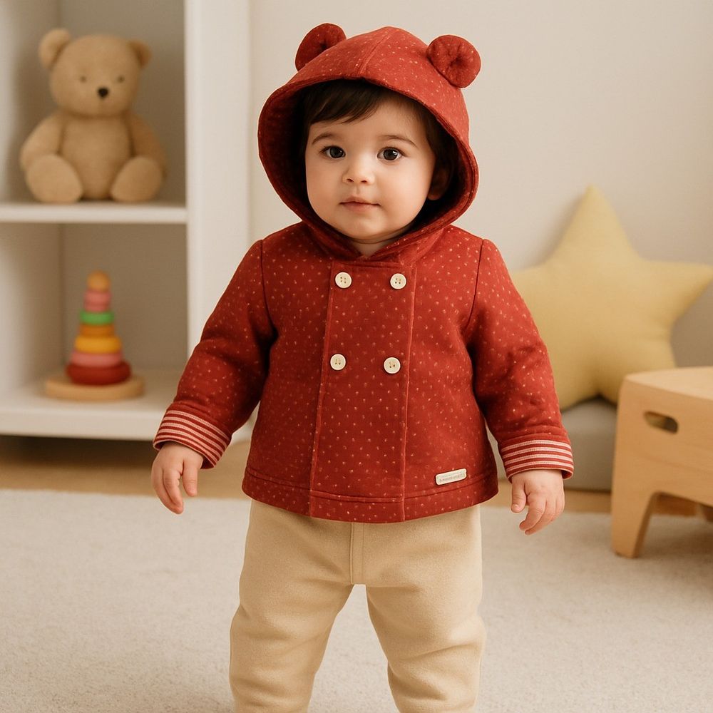 CONJUNTO INFANTIL MENINA BLUSA CAPUZ ORELHINHAS 3D E CALÇA 