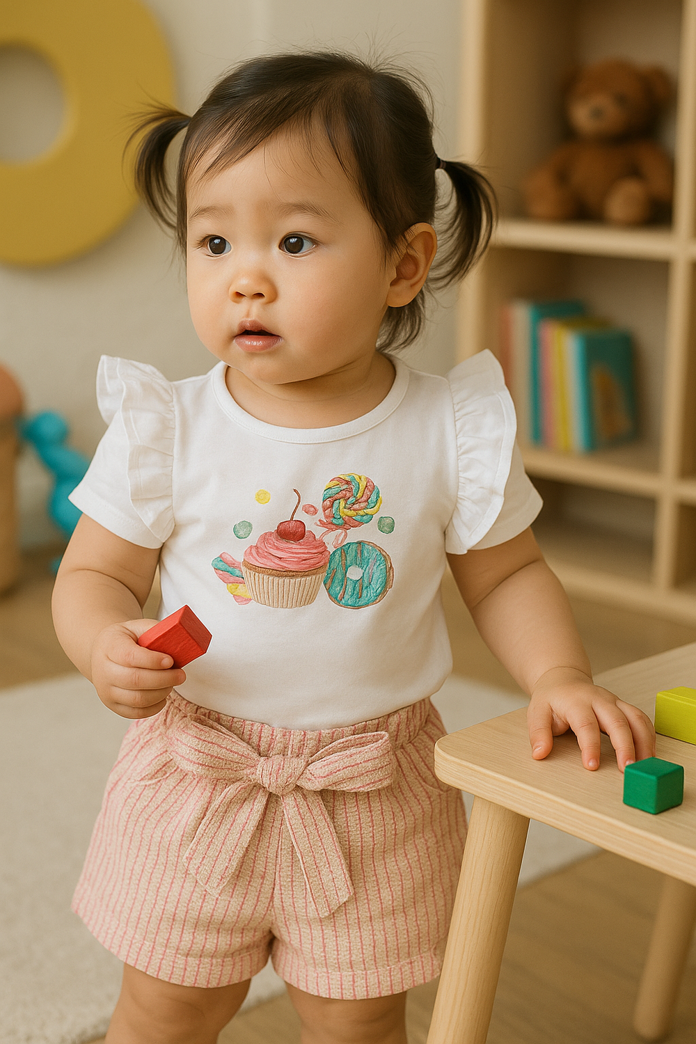 CONJUNTO CURTO INFANTIL MENINA CUPCAKE