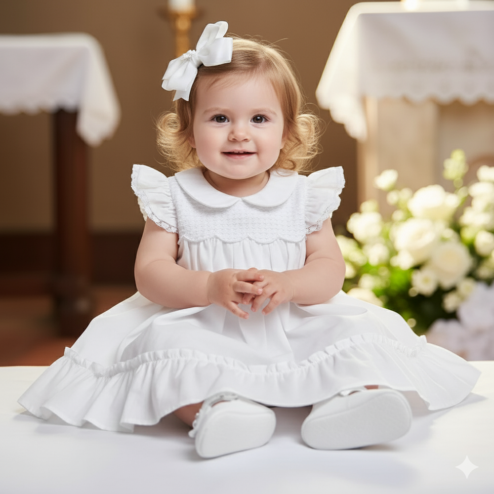 VESTIDO INFANTIL BRANCO BATIZADO