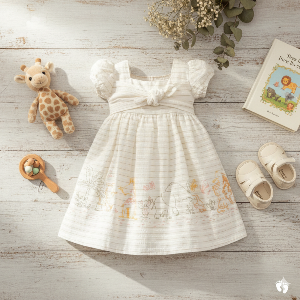 VESTIDO BEBÊ SAFARI CHIQUE