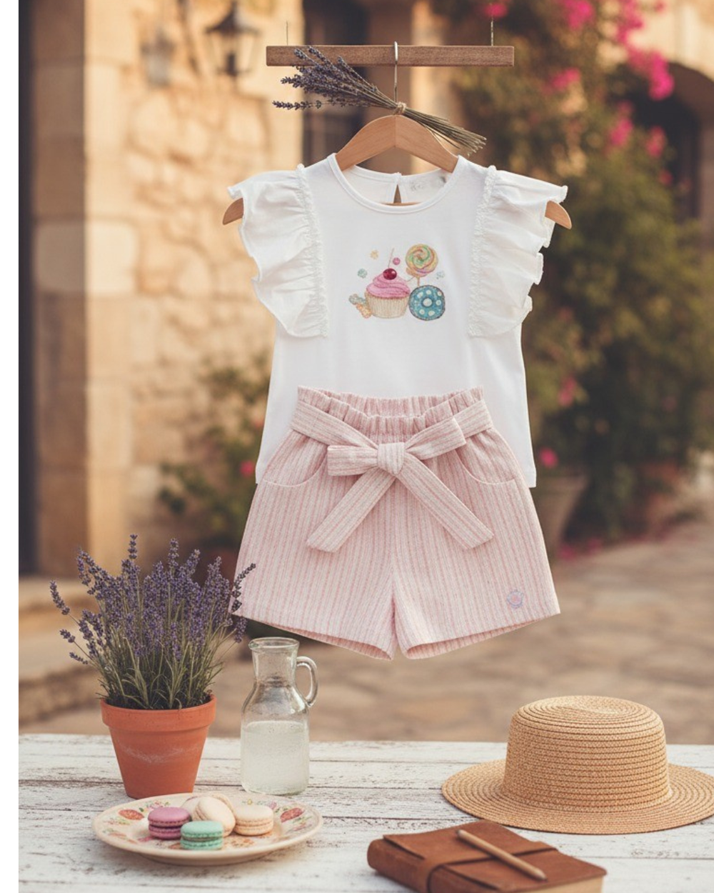 CONJUNTO CURTO INFANTIL MENINA CUPCAKE