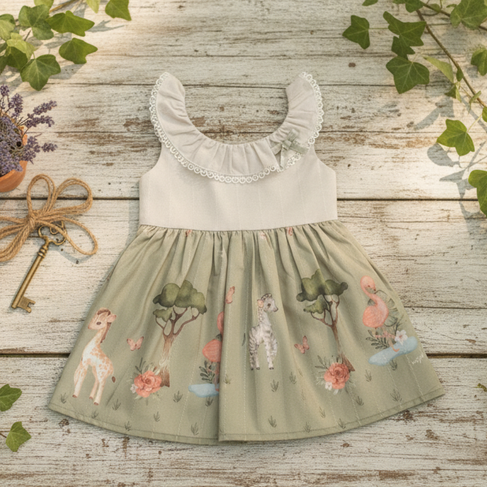 VESTIDO INFANTIL ESTAMPA ZOO