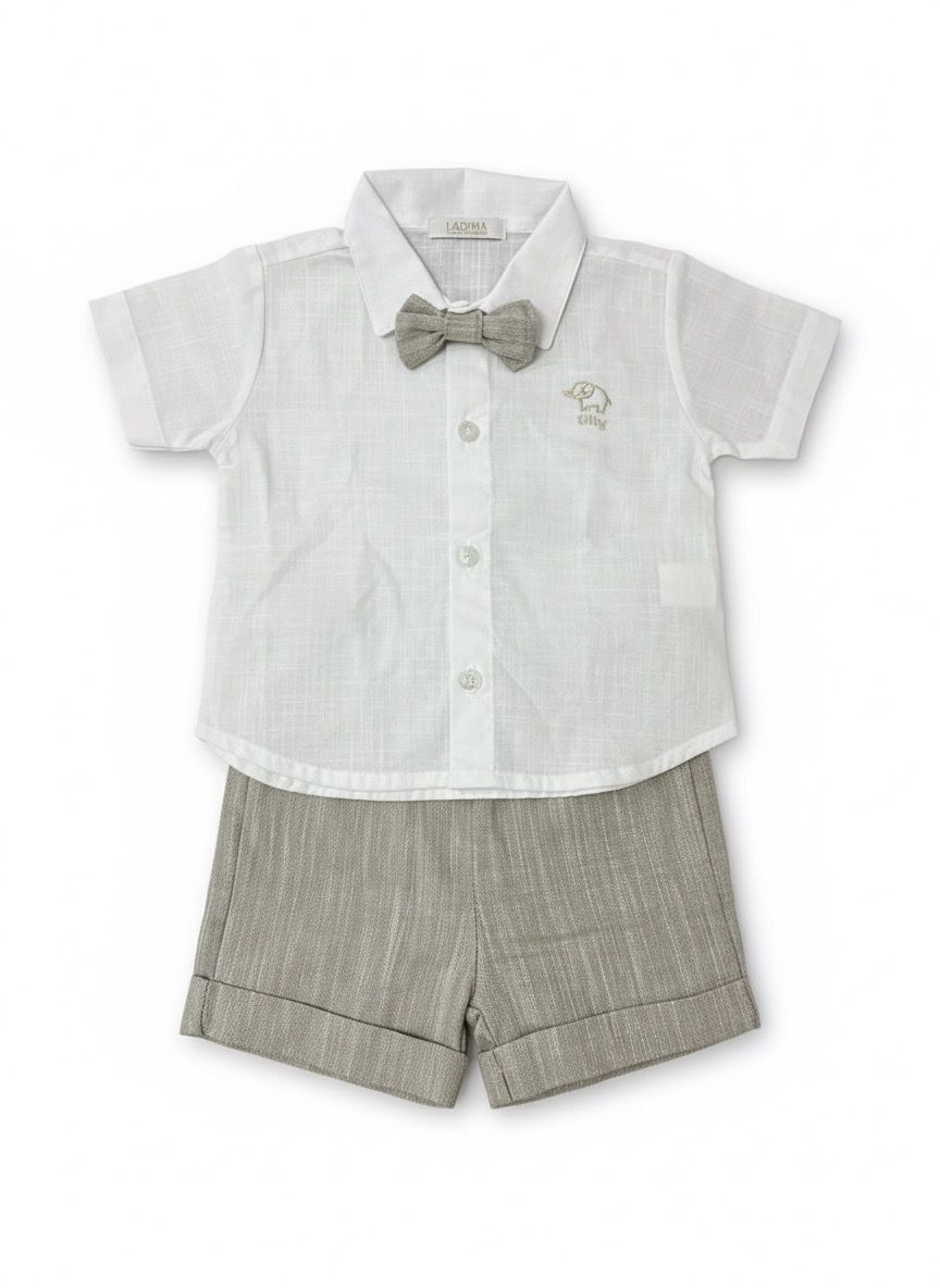 CONJUNTO SOCIAL INFANTIL MENINO COM GRAVATA BORBOLETA