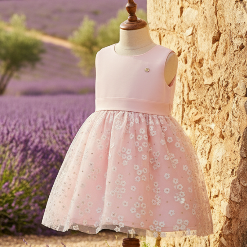 VESTIDO INFANTIL MENINA COM TULE FLOWERS 