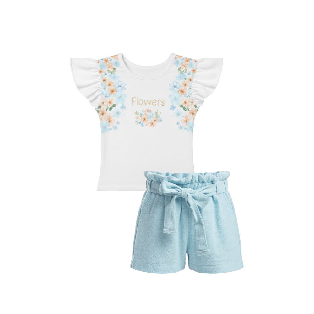 CONJUNTO INFANTIL MENINA FLOWERS 