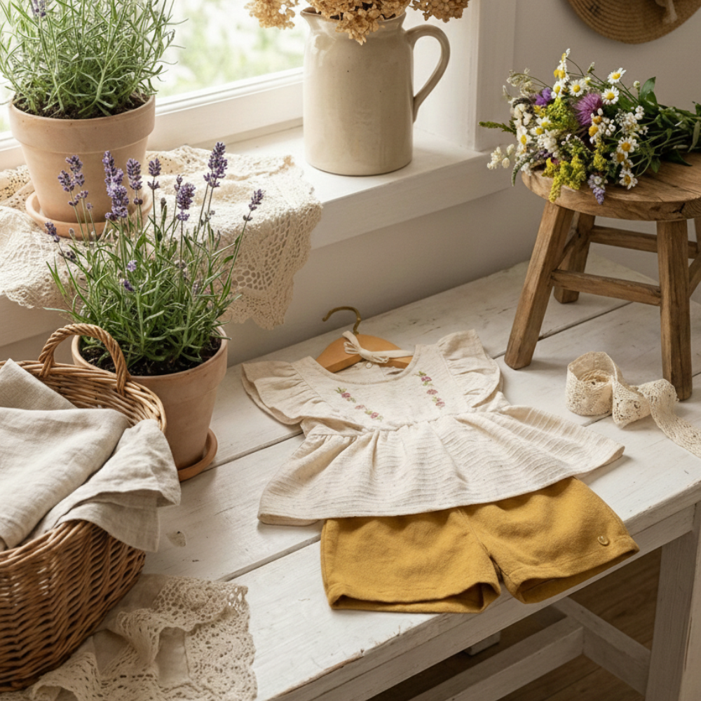 CONJUNTO INFANTIL MENINA BATA EM MALHA TEXTURIZADA E SHORTS