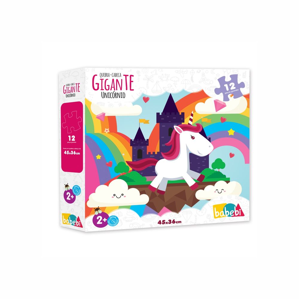 BRINQUEDO QUEBRA CABEÇA GIGANTE UNICORNIO