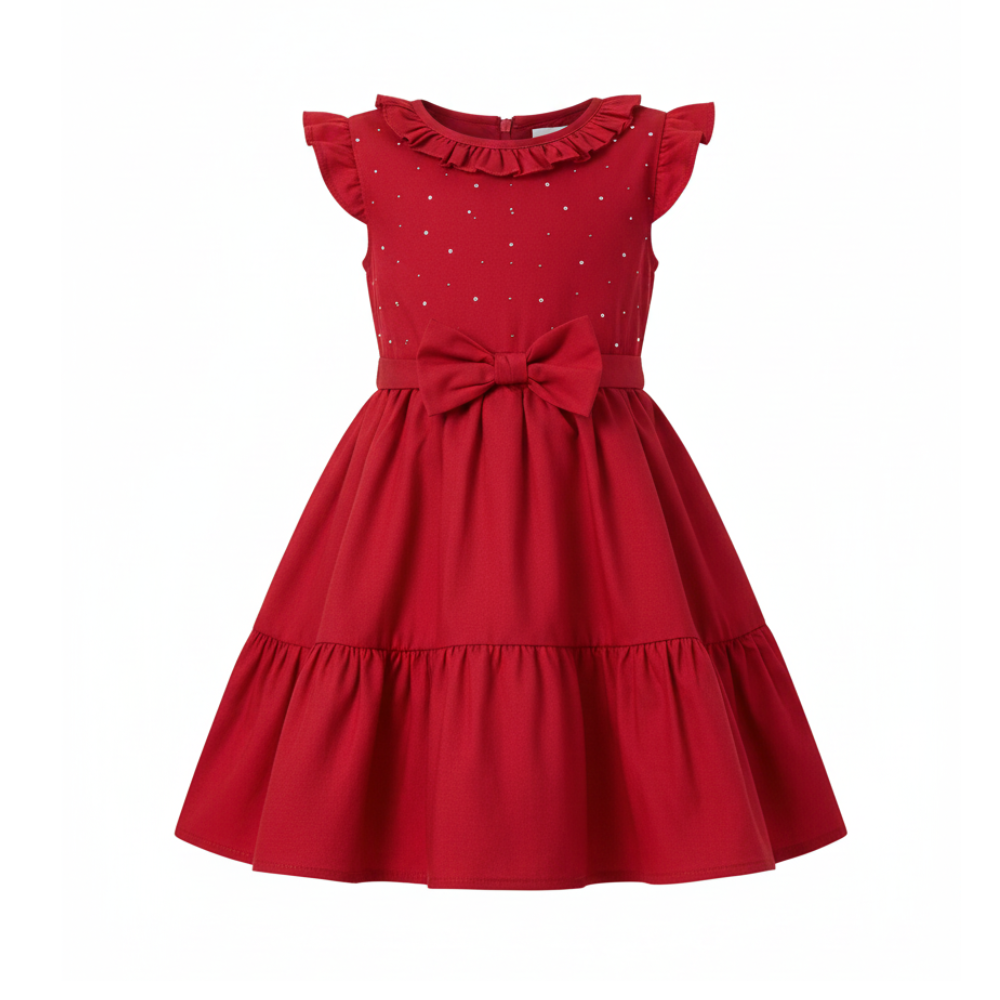 VESTIDO INFANTIL VERMELHO DIVA