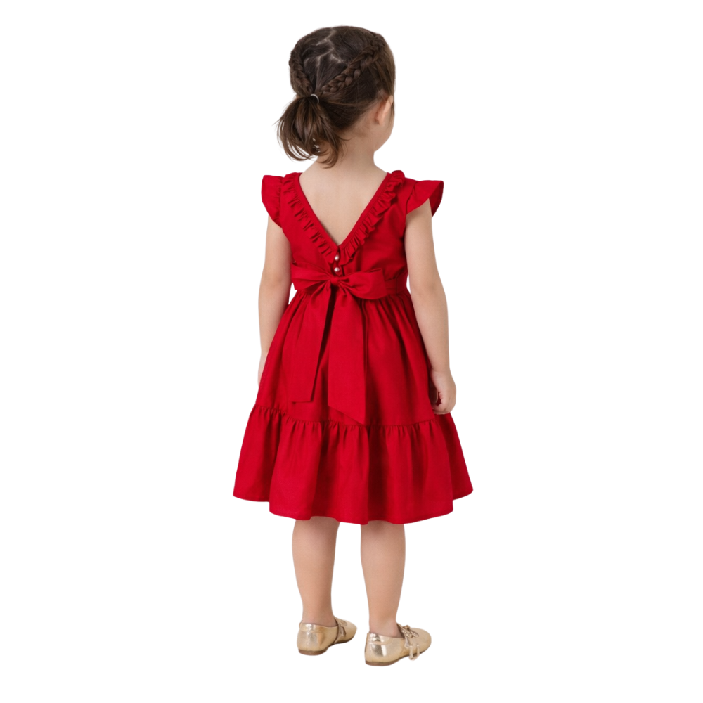 VESTIDO INFANTIL VERMELHO DIVA