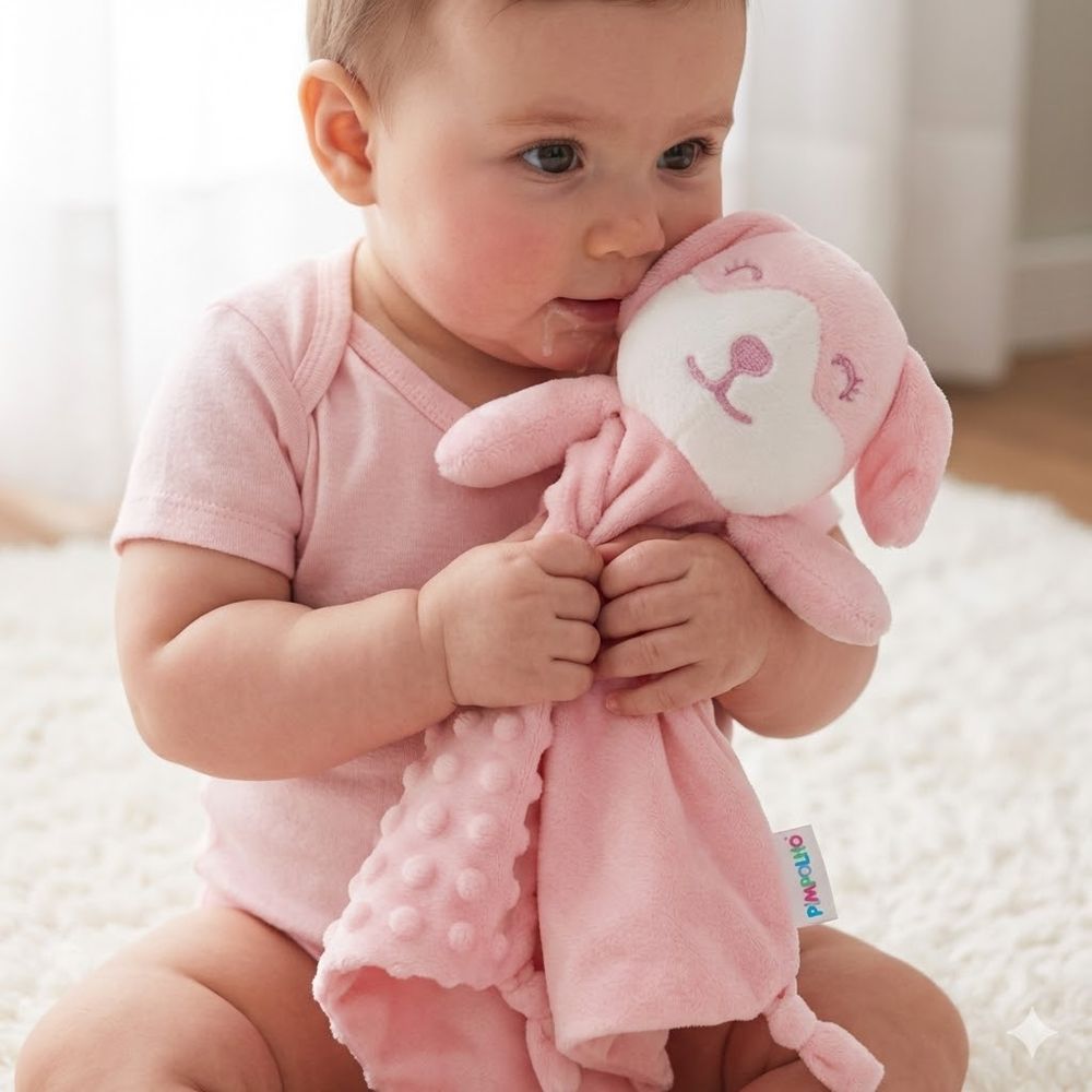 NANINHA COM TEXTURA PARA BEBÊ EM PLUSH BICHINHO
