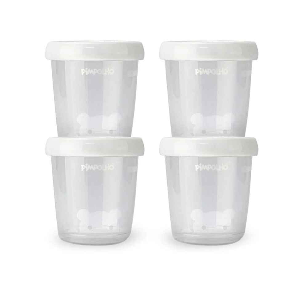 KIT 4 POTES PARA  ARMAZENAMENTO DE LEITE MATERNO 