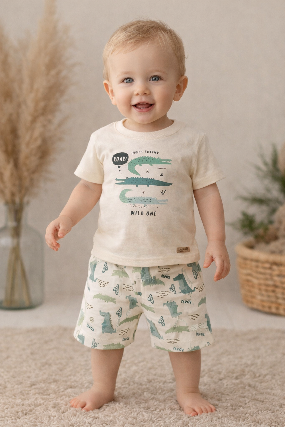 CONJUNTO CURTO INFANTIL MENINO CROCODILO