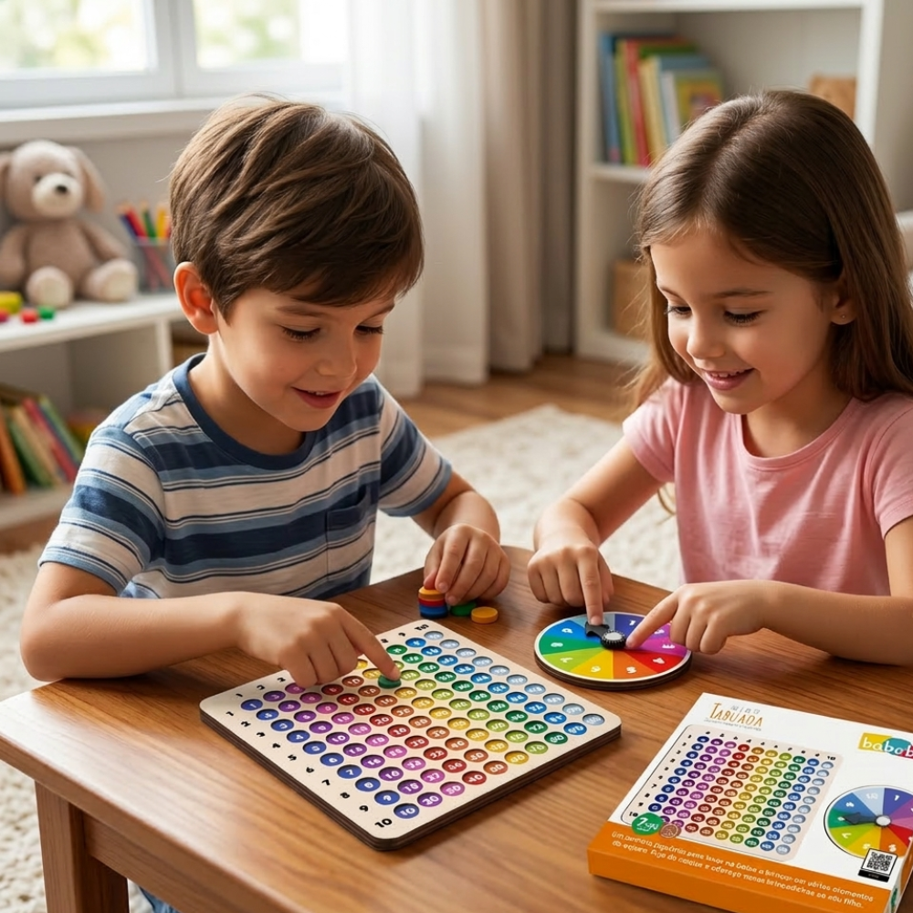 JOGUINHO EDUCATIVO PEDAGÓGICO TABUADA DO 1 AO 10